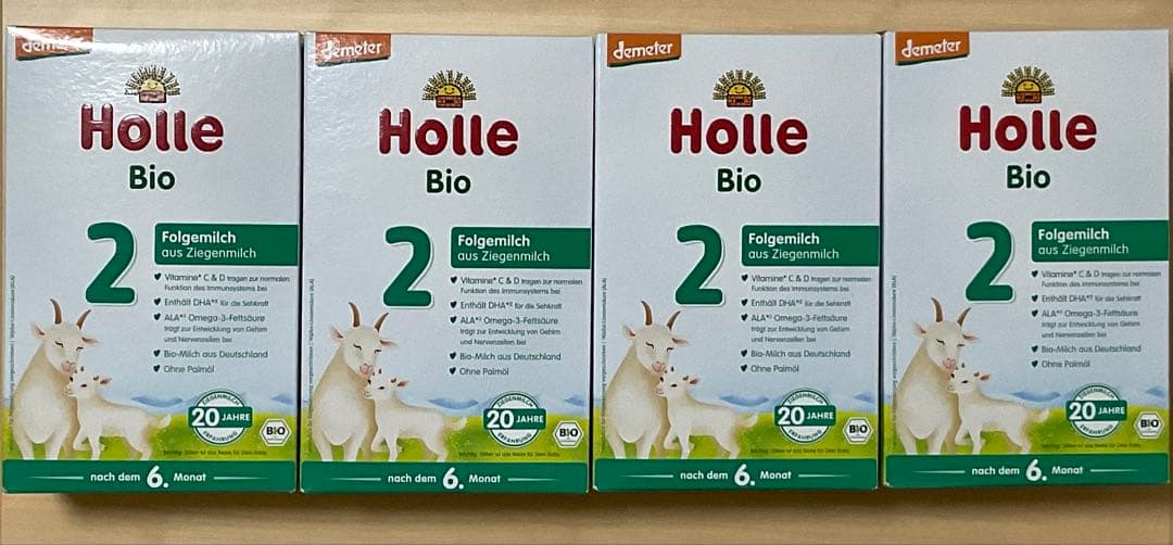 Holle(ホレ)Bioオーガニックやぎの粉ミルクStep2(6ヶ月から) 4箱