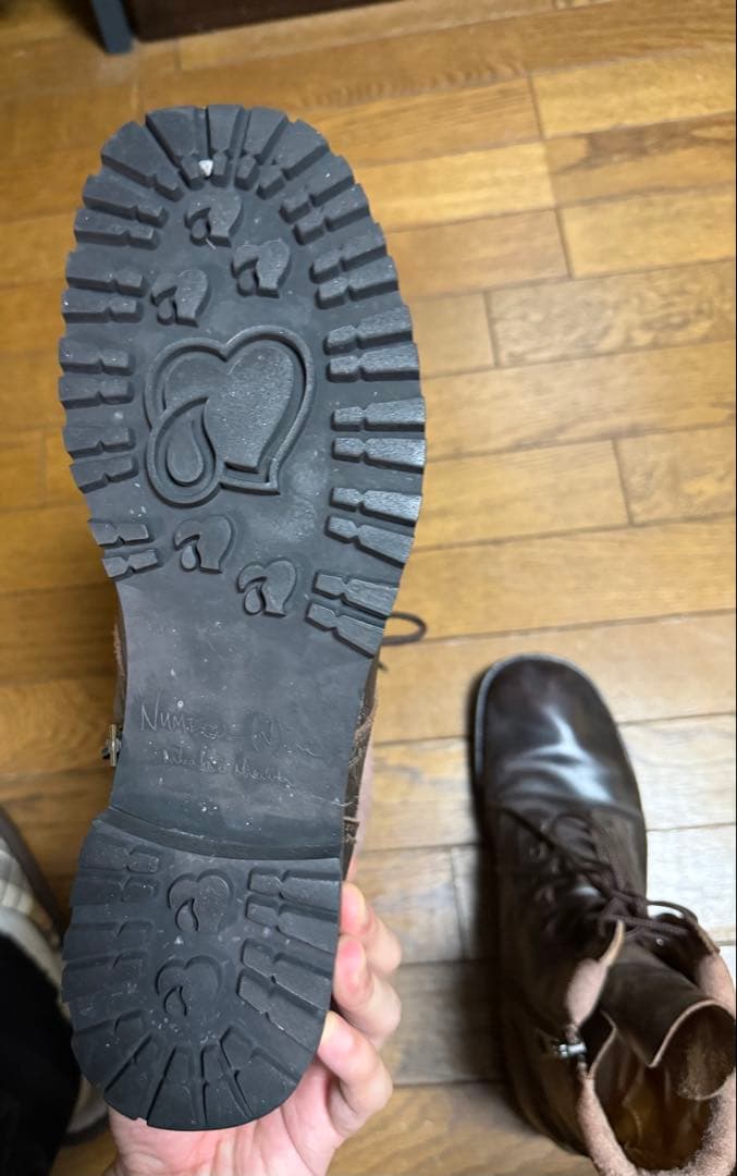 自*い様 08aw NUMBER (N)INE ワークブーツ　サイズ9