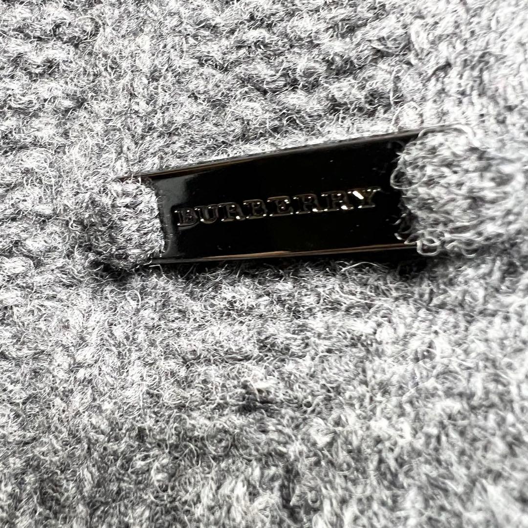 バーバリーロンドン ポンチョ ニット カシミヤ混 グレー エポーレット