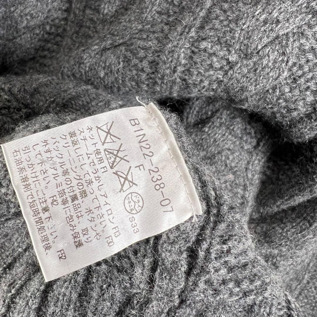 バーバリーロンドン ポンチョ ニット カシミヤ混 グレー エポーレット