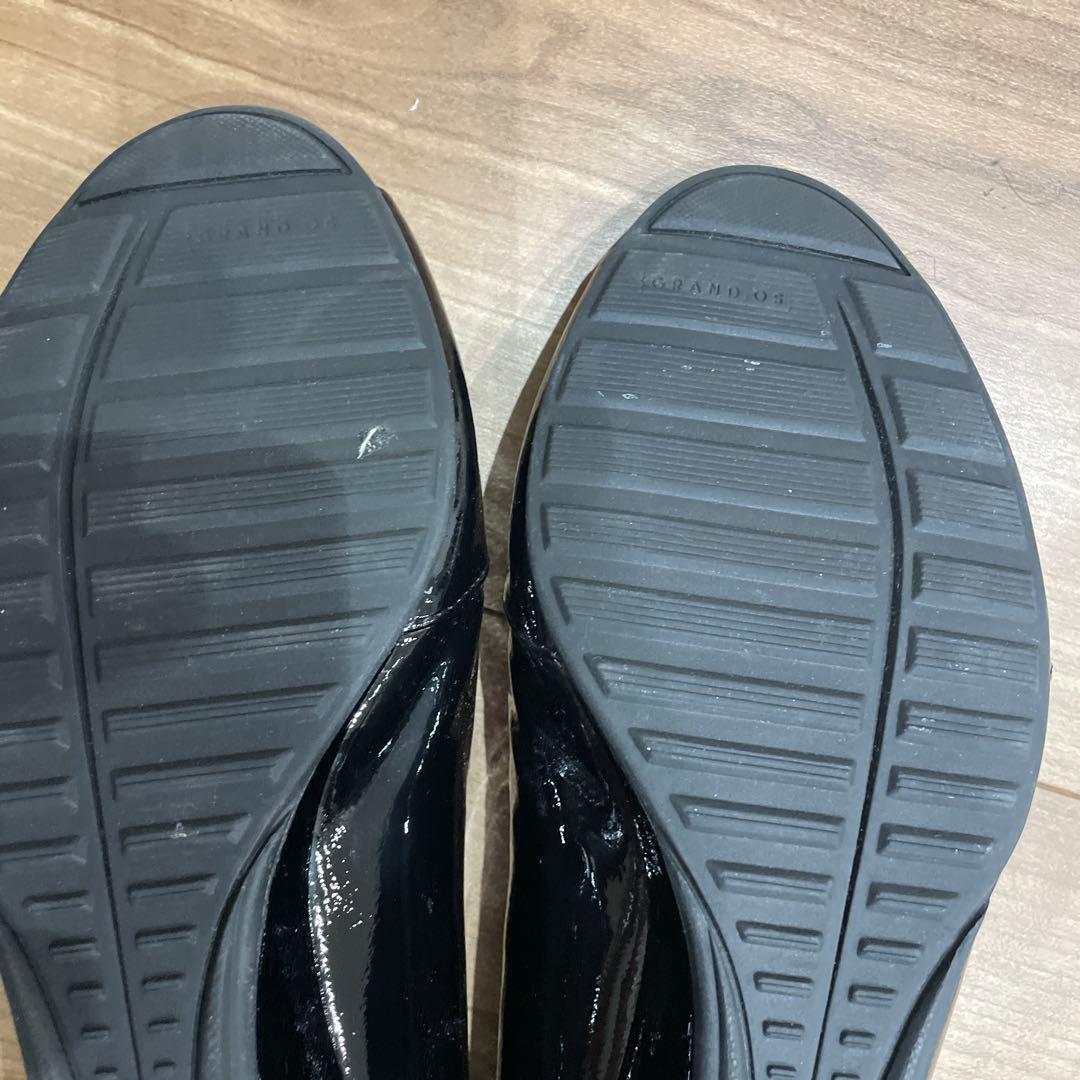 Cole Haan コールハーン　ブラック オープントゥシューズ　パンプス　24