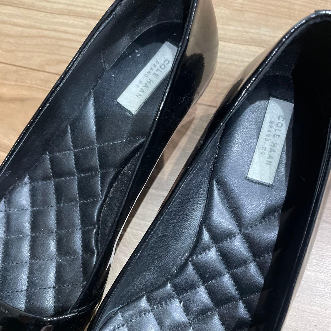 Cole Haan コールハーン　ブラック オープントゥシューズ　パンプス　24