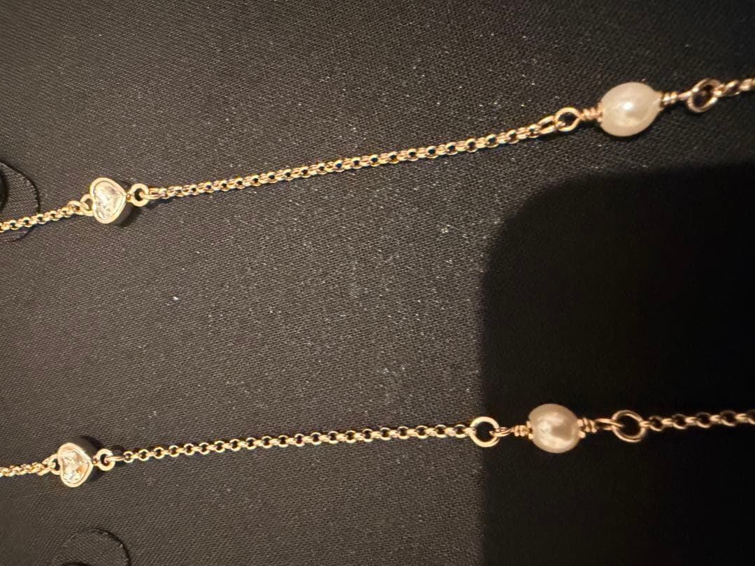 特別お値下げ　CHANEL 25/26 秋冬プレハートゴールドロング ネックレス