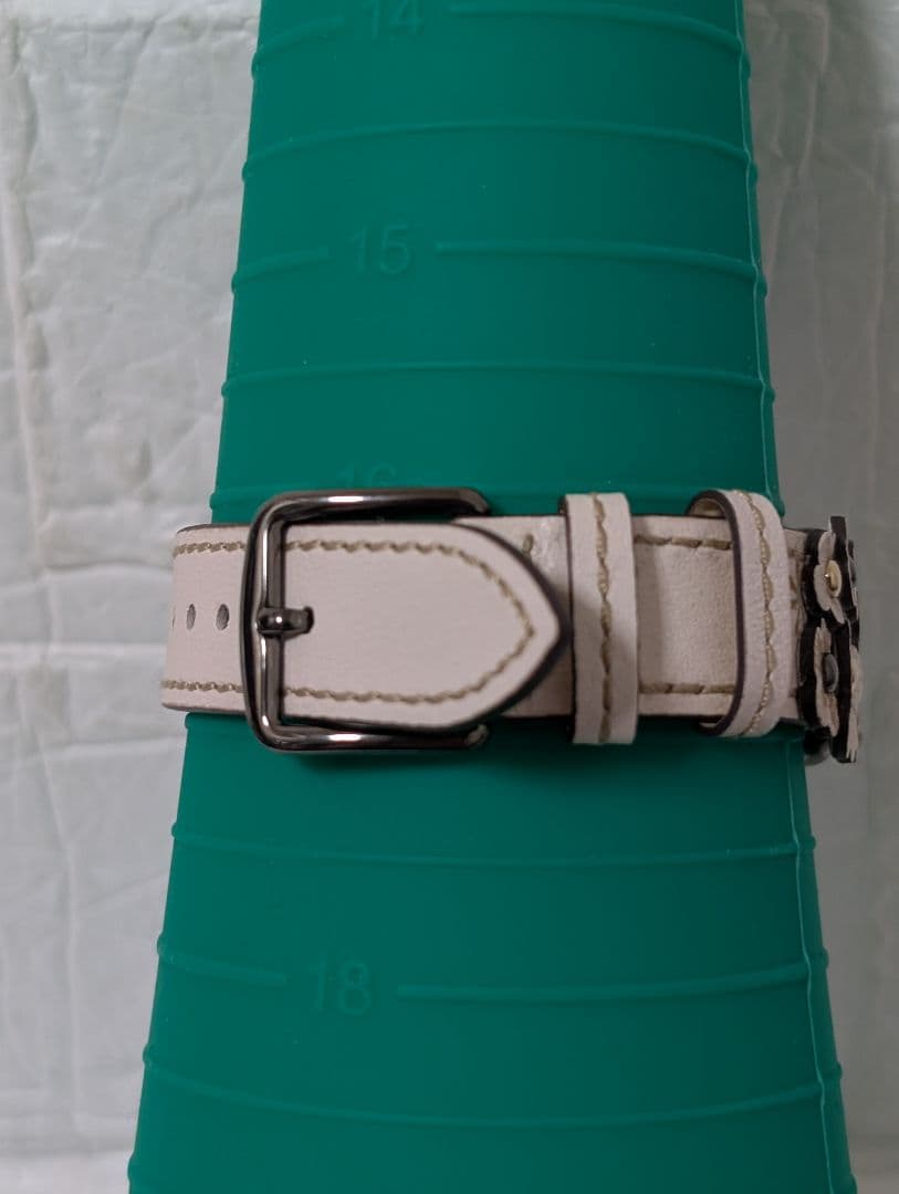 美品　COACH　腕時計　クォーツ　レディース　レザー　花柄　稼働中