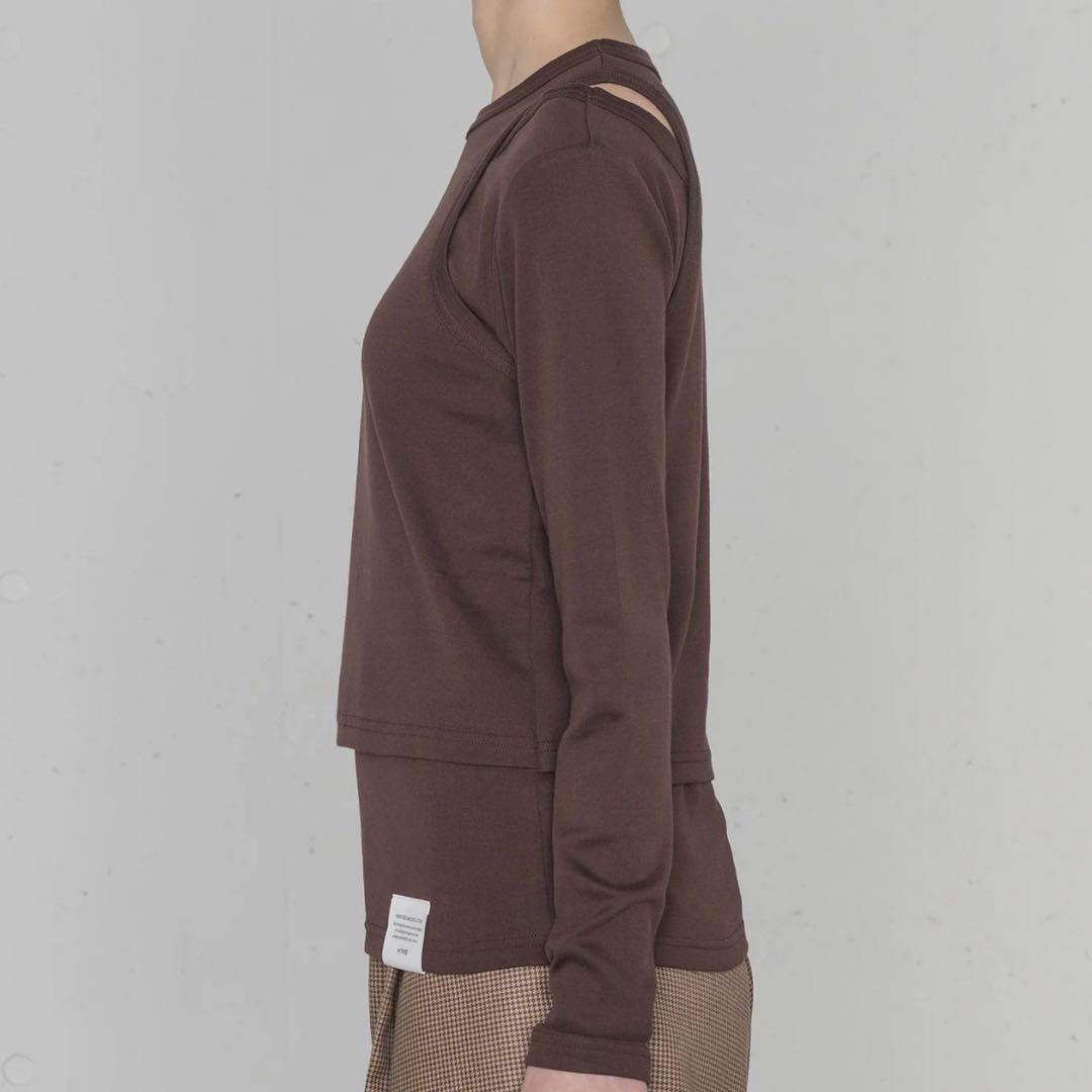 トップス HYKE LAYERED LONG-SLV TEE