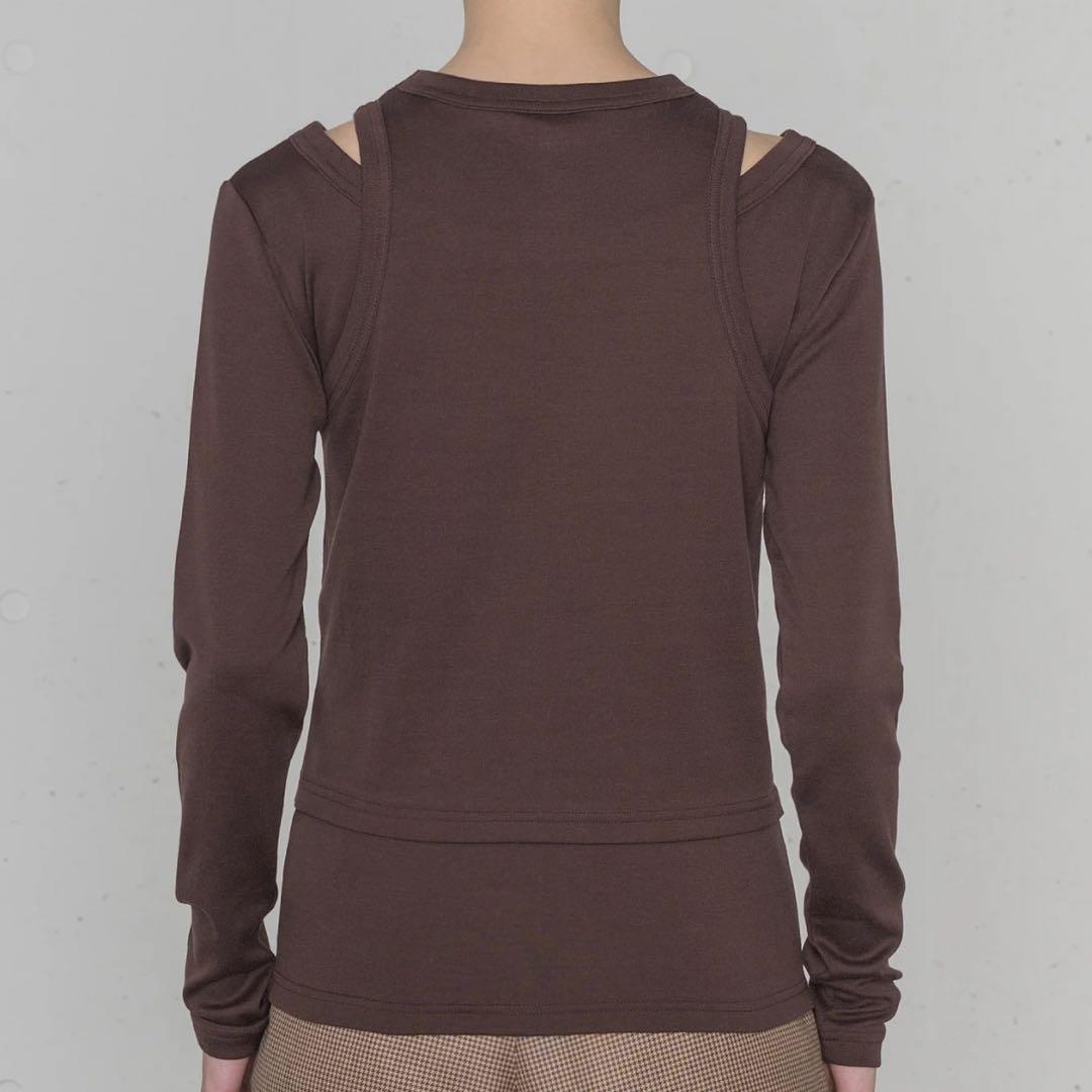 トップス HYKE LAYERED LONG-SLV TEE