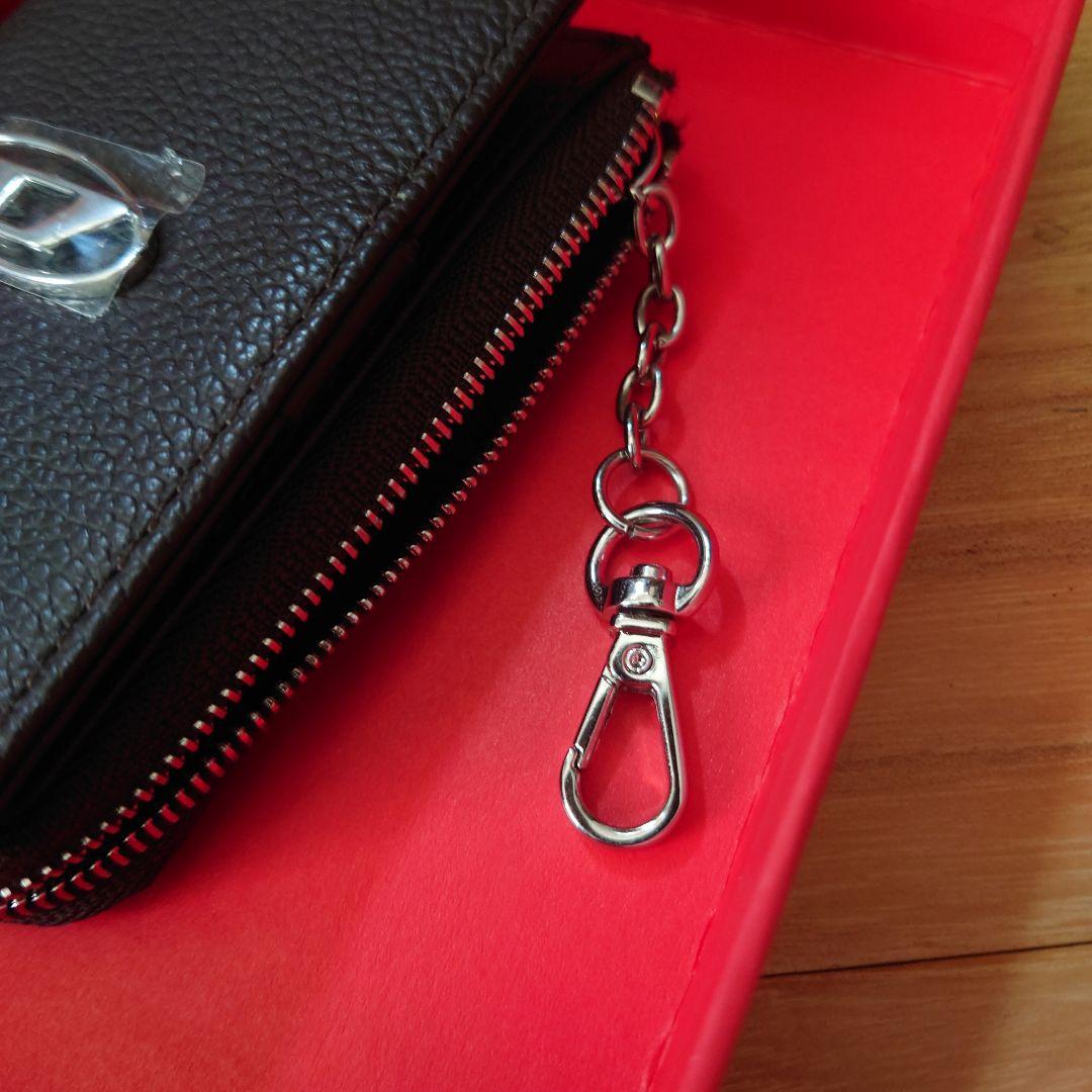 新品未使用DIESELダークブラウン キーケース P0685 X09016