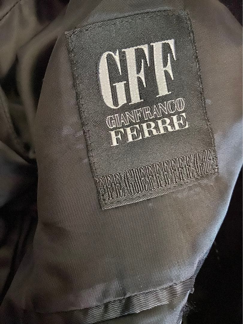 ジャンフランコフェレ★80'Sベロアロングコート ビンテージ FERRE GFF