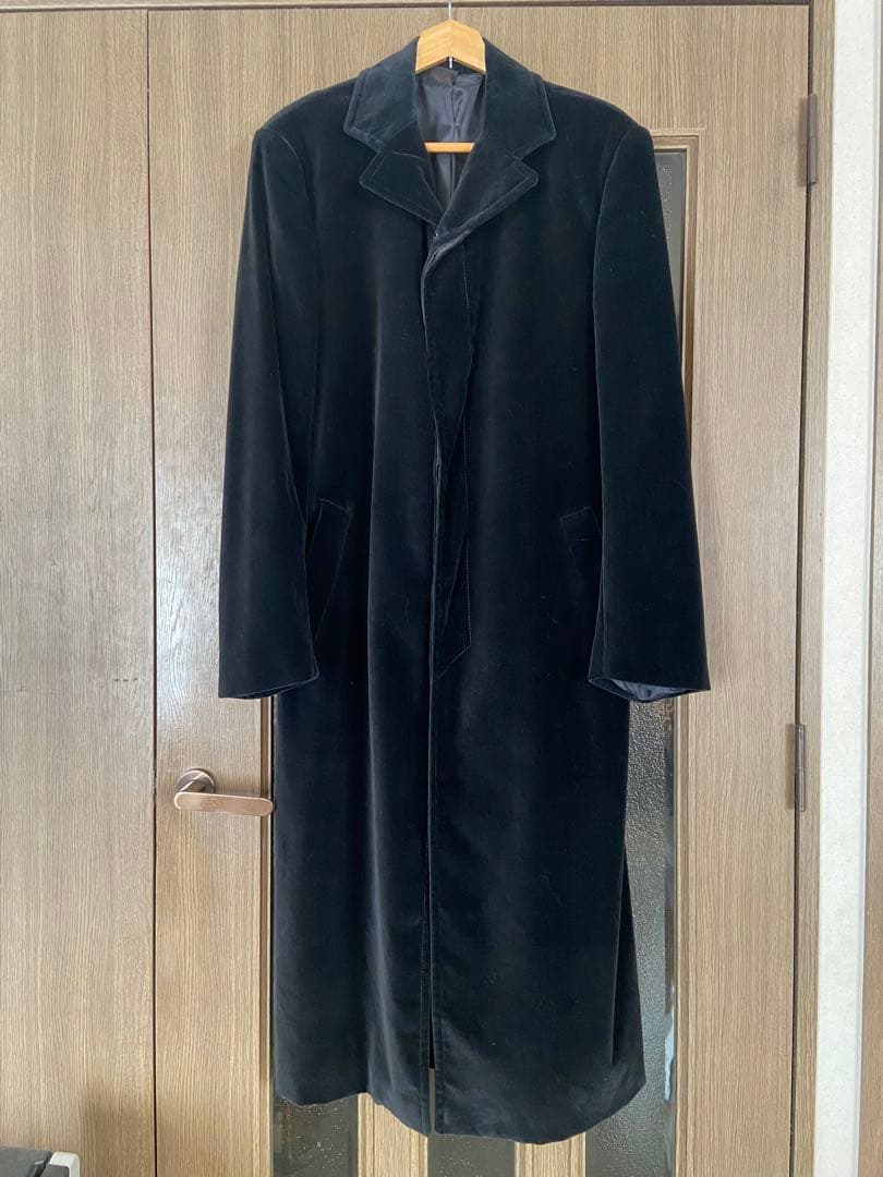 ジャンフランコフェレ★80'Sベロアロングコート ビンテージ FERRE GFF