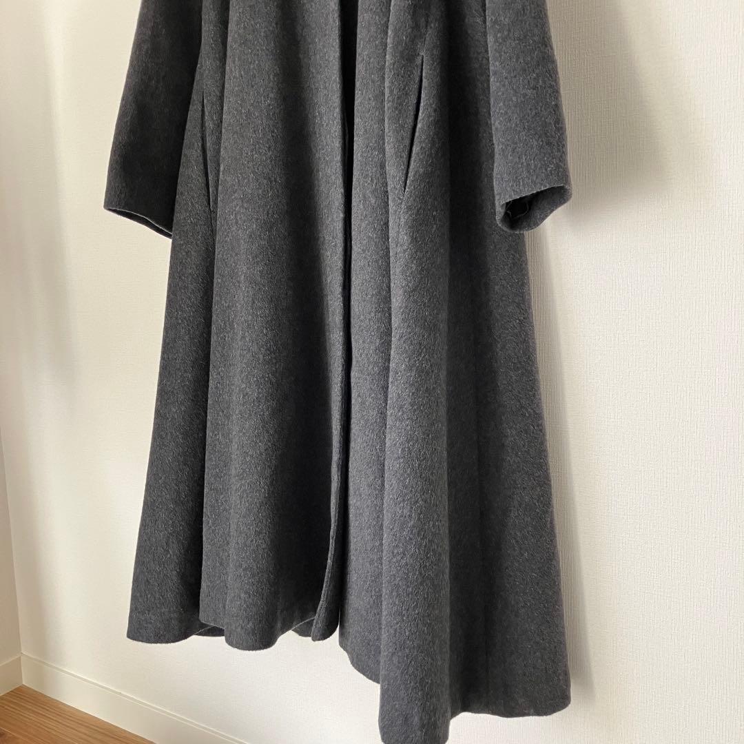 ミズイロインド　mizuiroind ステンカラーフレアコート ロングコート