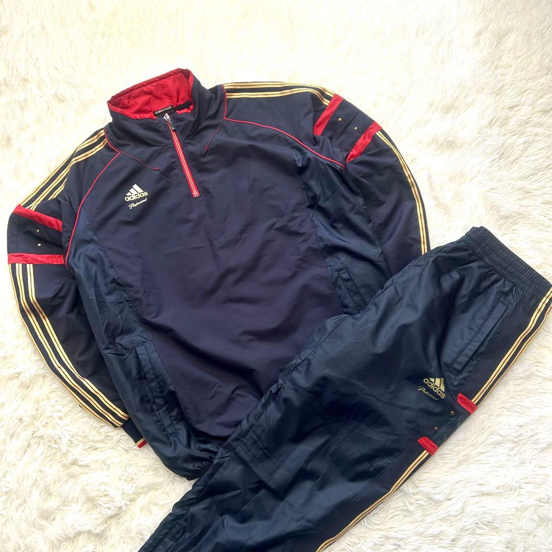 adidas professional セットアップウォーマー 裏起毛 Oサイズ