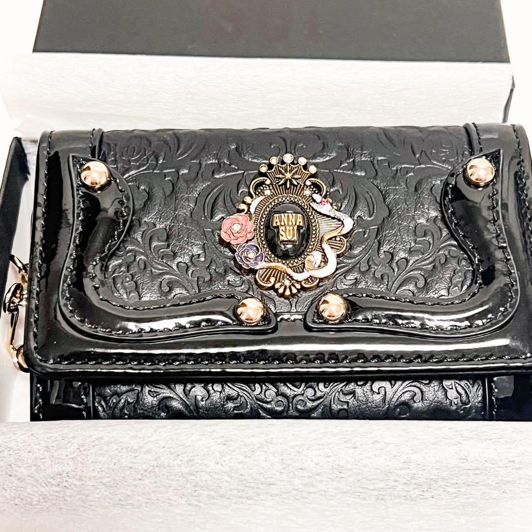 [ANNA SUI] キーケース 本革 レディース セルパン 牛革 レザー