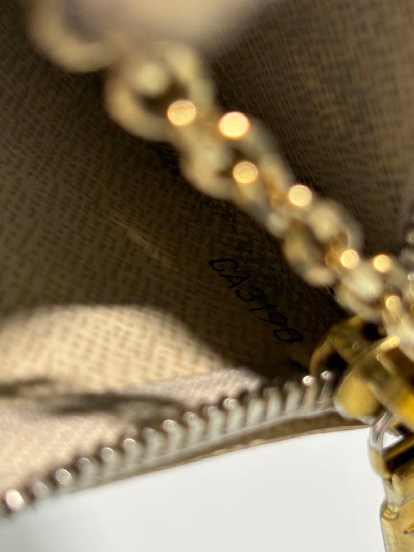 【美品】ルイヴィトン ポシェット クレ ケース ダミエ アズール