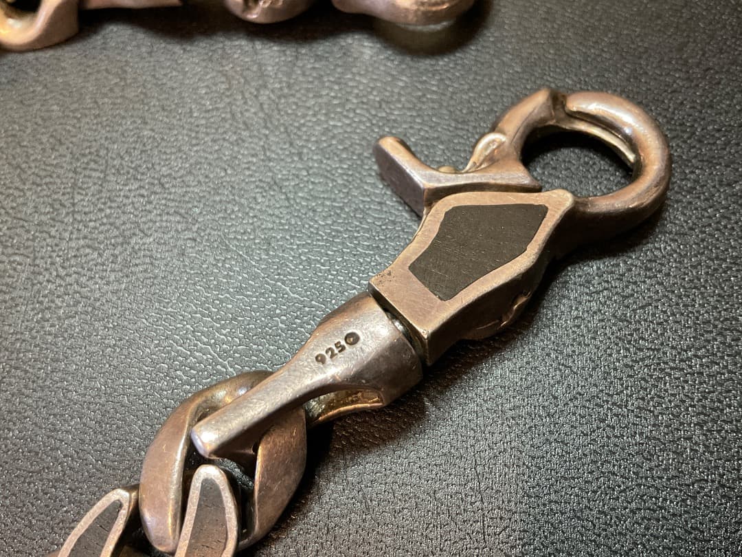 marcos マルコス シルバー × ウッド ウォレットチェーン