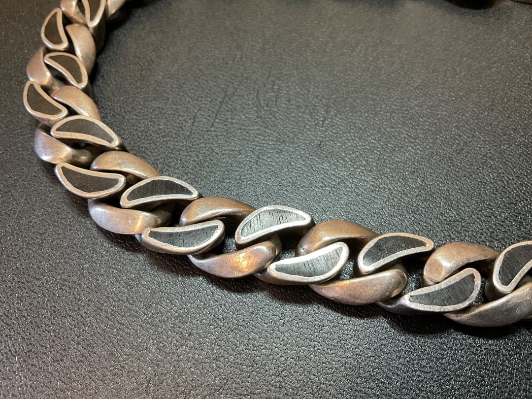 marcos マルコス シルバー × ウッド ウォレットチェーン