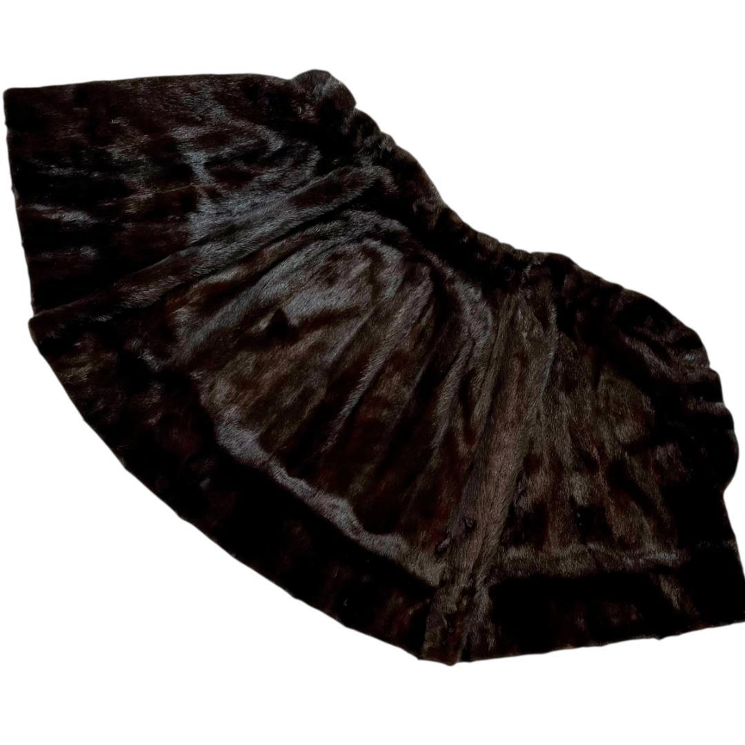 SAGAMNK 金サガ ダークミンク ファー ケープ ポンチョ アウター