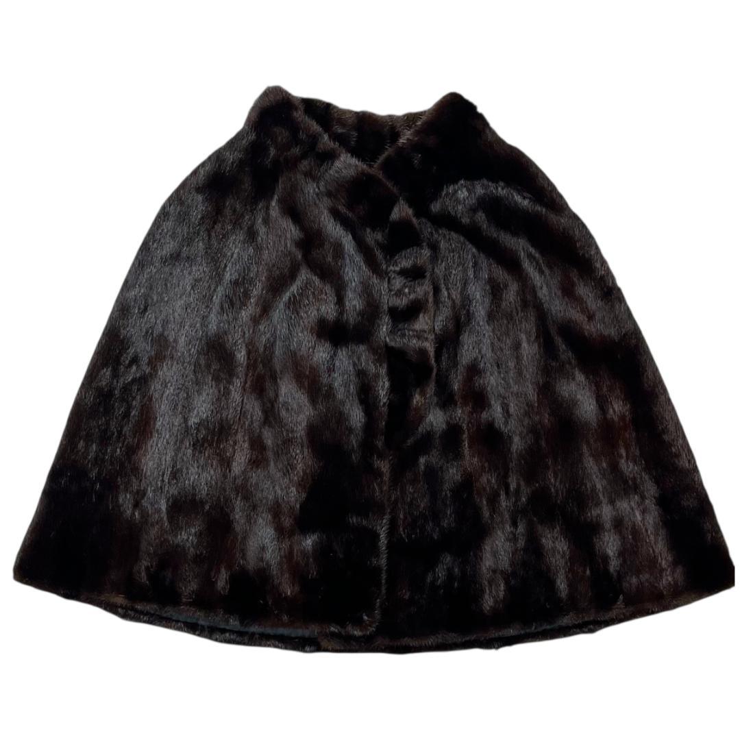 SAGAMNK 金サガ ダークミンク ファー ケープ ポンチョ アウター