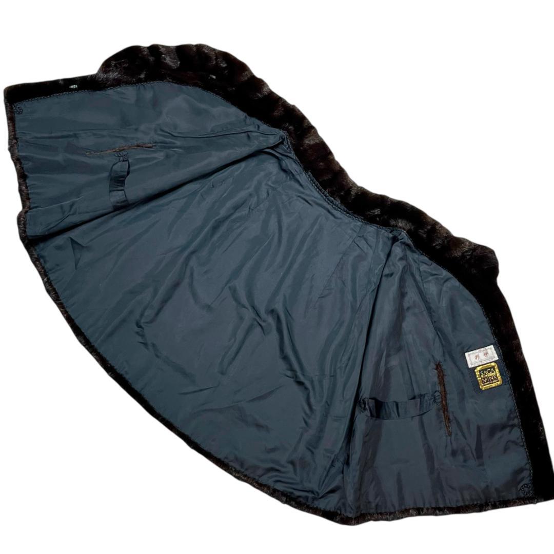 SAGAMNK 金サガ ダークミンク ファー ケープ ポンチョ アウター