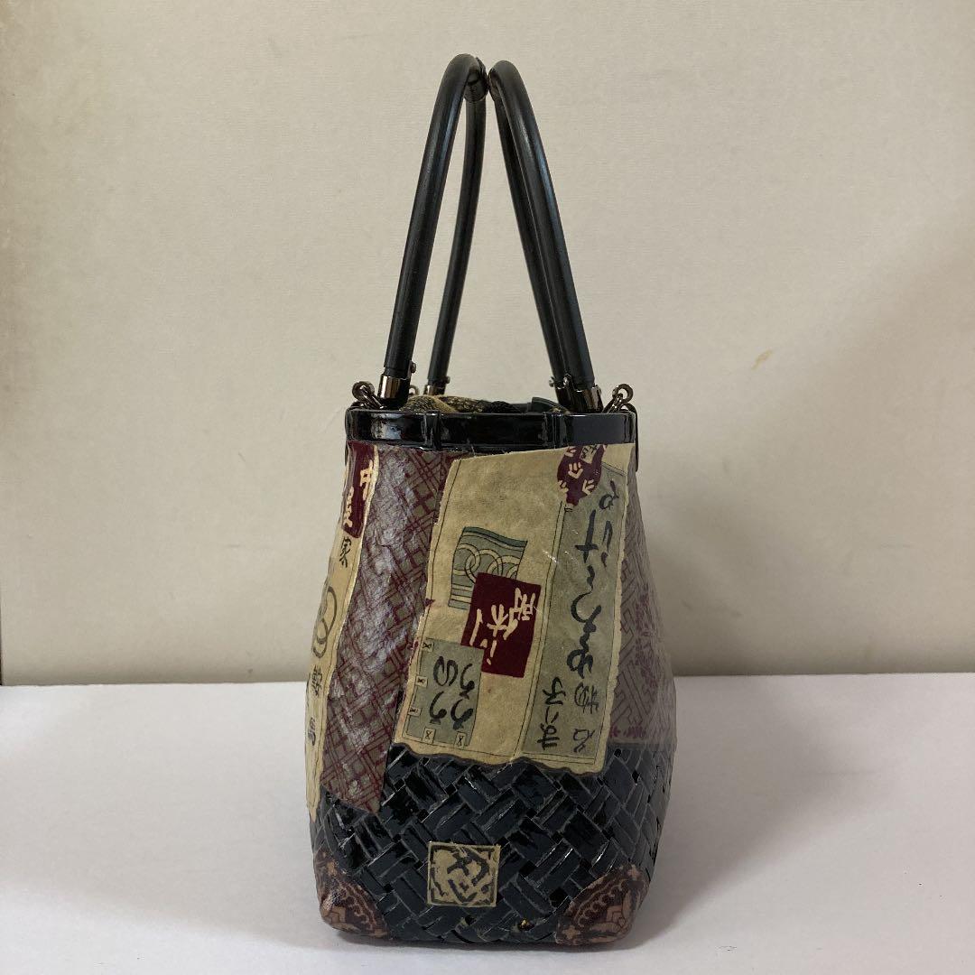 竹カゴ　竹籠　一閑張り