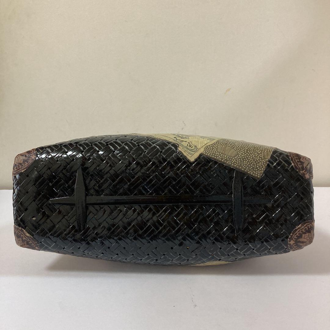 竹カゴ　竹籠　一閑張り