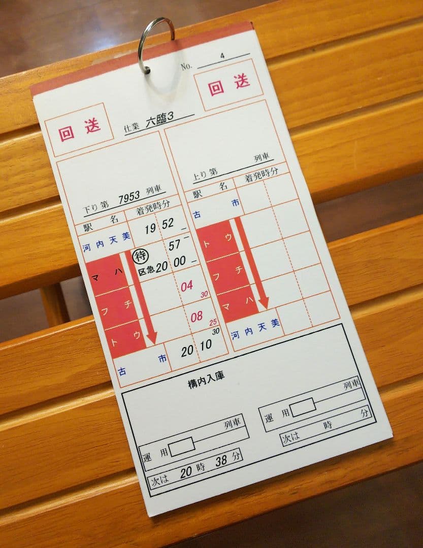 最終値下げ！！　近鉄運転士用スタフ「六田列車区／六臨3仕業」