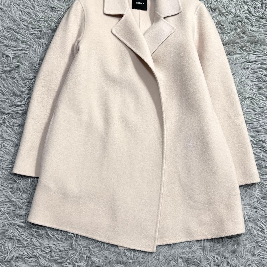 美品✨22AW セオリー カシミヤ混 LUXE NEW DIVIDE ピンク