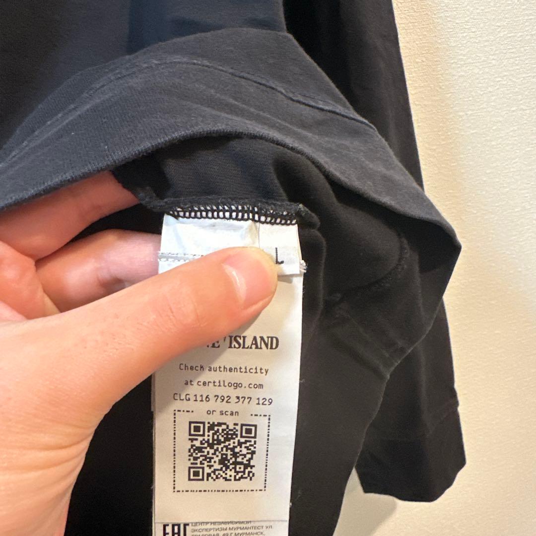 STONE  ストーンアイランド ヘビーウェイト ロンT ブラック