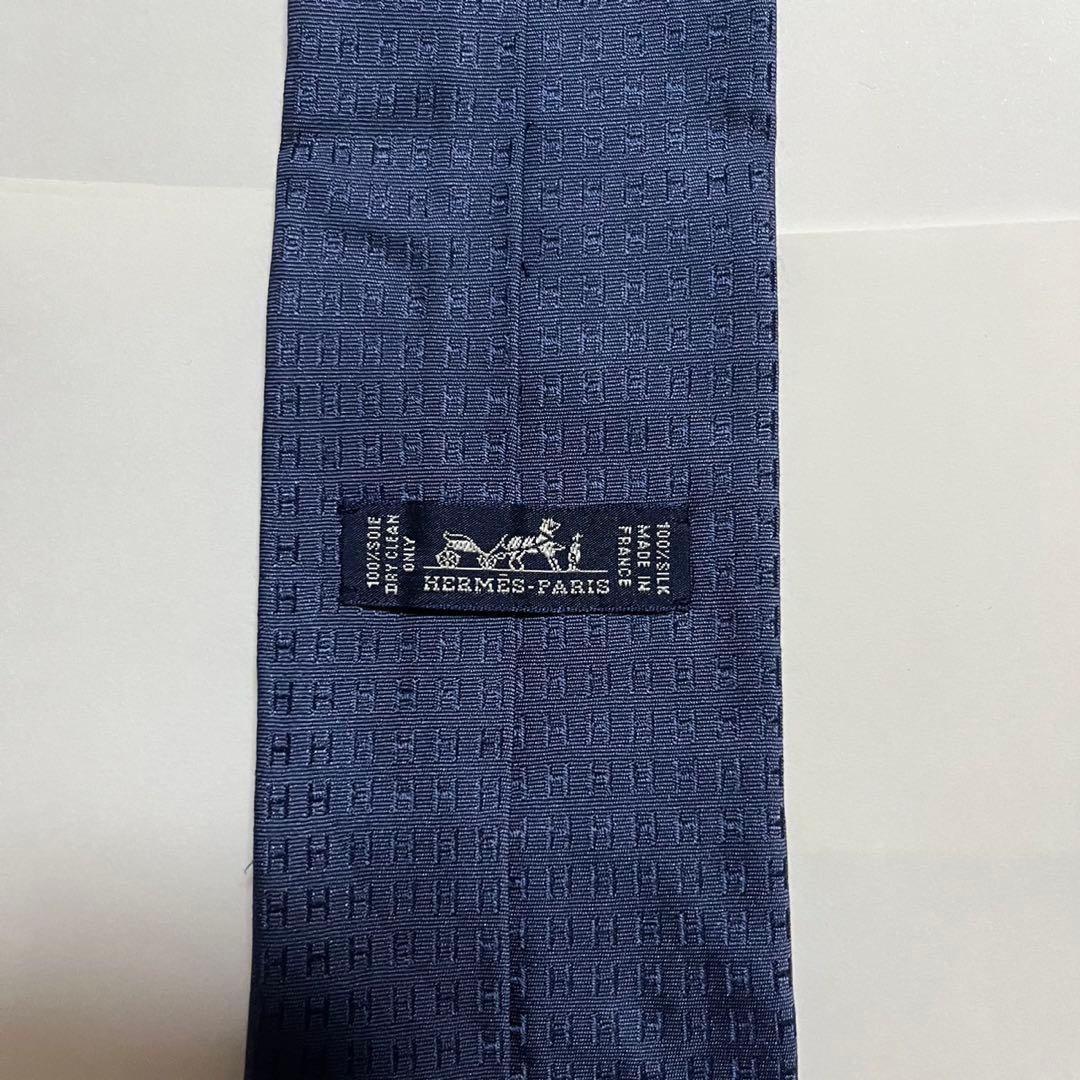 HERMES エルメス シルクネクタイ ファソネ H織り H柄 R469