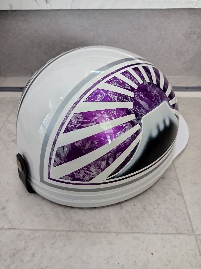 カスタムコルク半　白✘Candyパープルラップ富士日章　シルバーライン