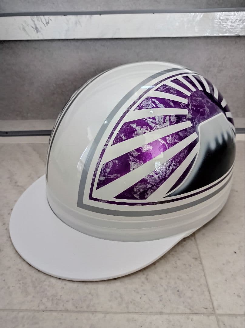 カスタムコルク半　白✘Candyパープルラップ富士日章　シルバーライン