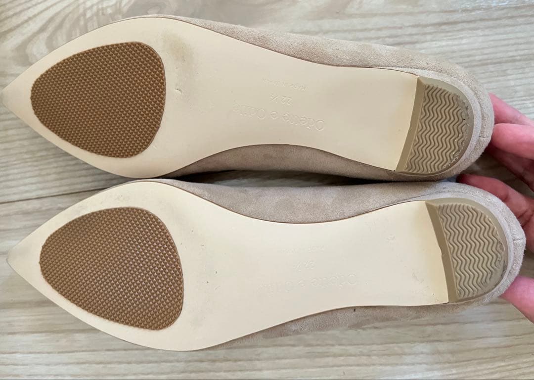 【超美品】Odette e Odile ベージュ スエード パンプス