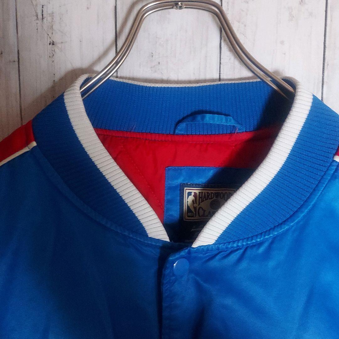 専用【NBA】76ers 刺繍 中綿 スタジャン ブルゾン 2XL 青