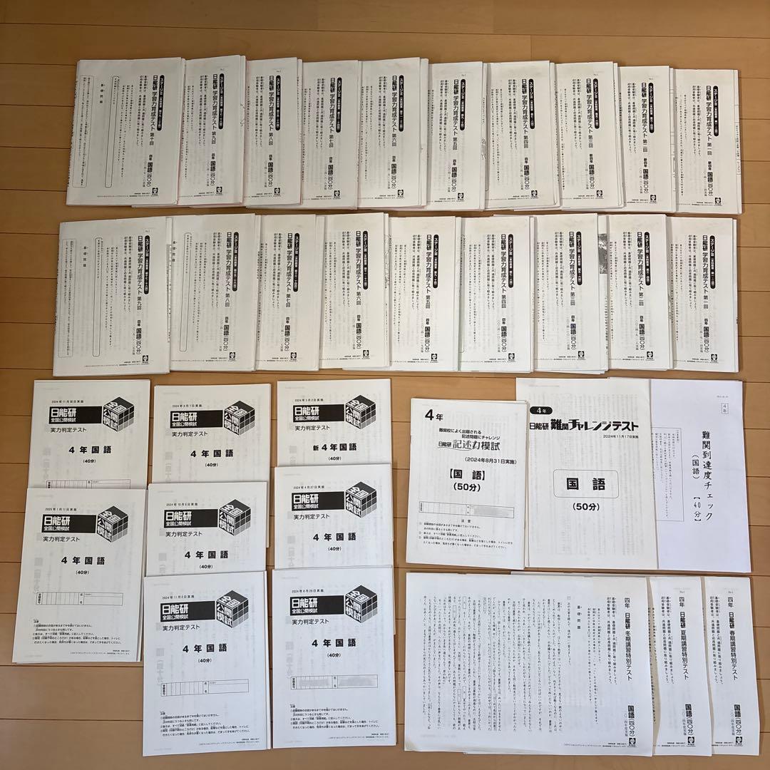 ⭐︎専用です⭐︎日能研 4年（2024年）育成テスト・公開模試・特別テストフルセット