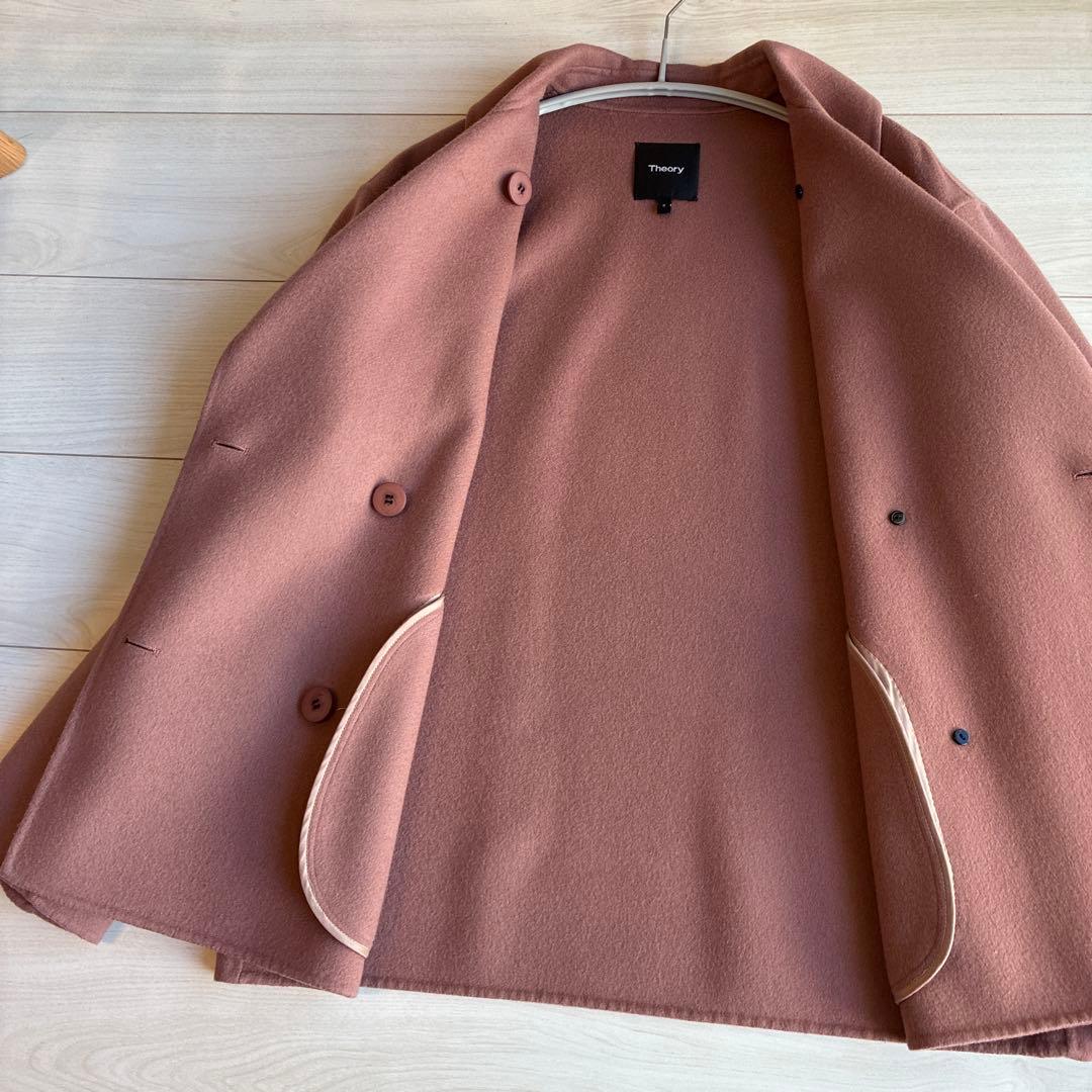 Theory ウールカシミヤ ダブルフェイス ピーコート リバーコート 定価７万