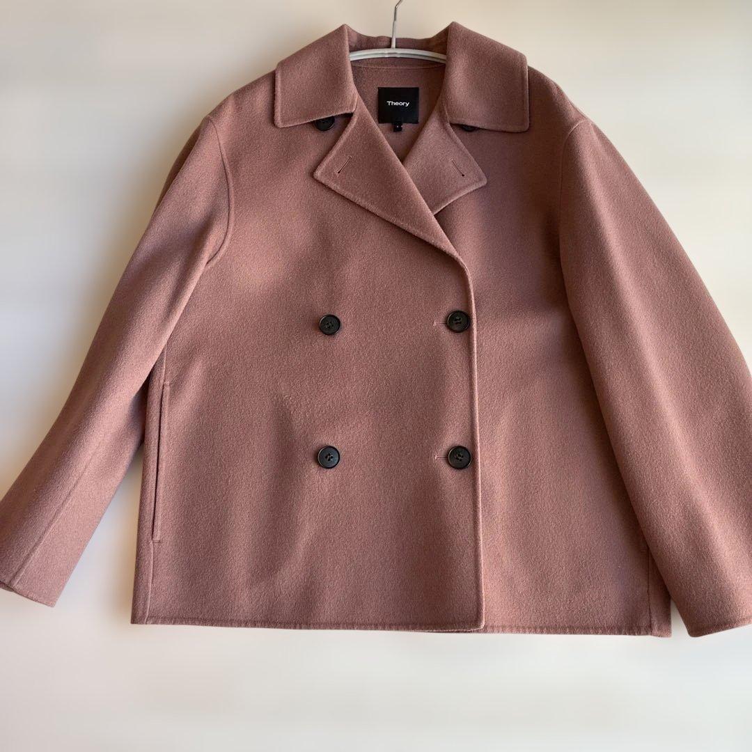 Theory ウールカシミヤ ダブルフェイス ピーコート リバーコート 定価７万