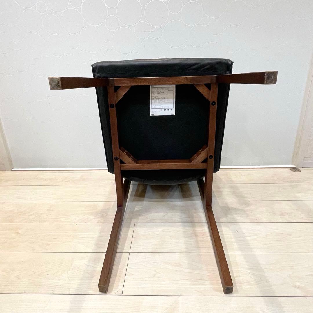 【美品】ACTUS リレート ダイニングチェアC 本革 天然木 北欧 モダン ②