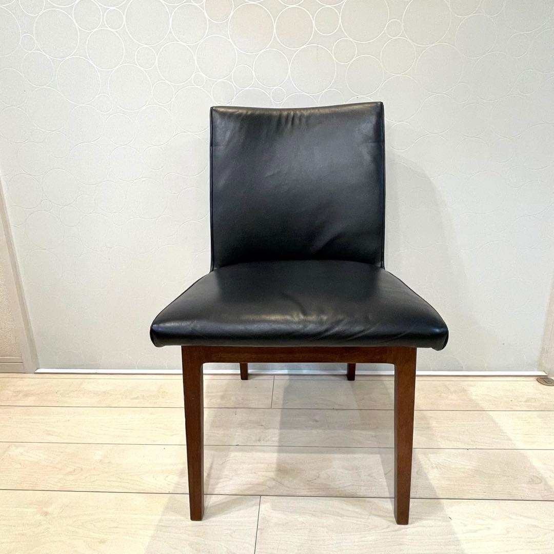 【美品】ACTUS リレート ダイニングチェアC 本革 天然木 北欧 モダン ②