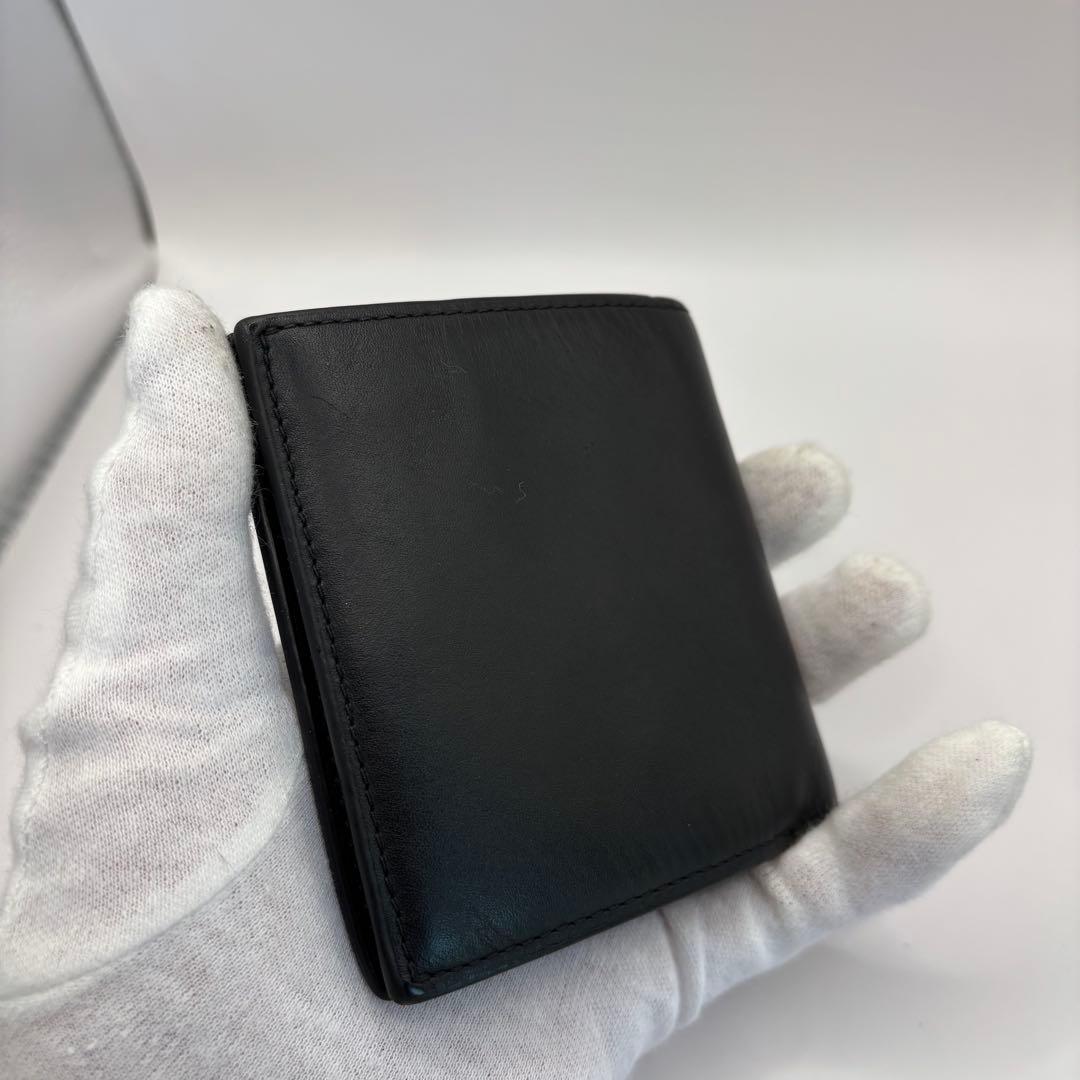 KENZO 二つ折り財布　ブラック　BOKE FLOWER フラワー レザー