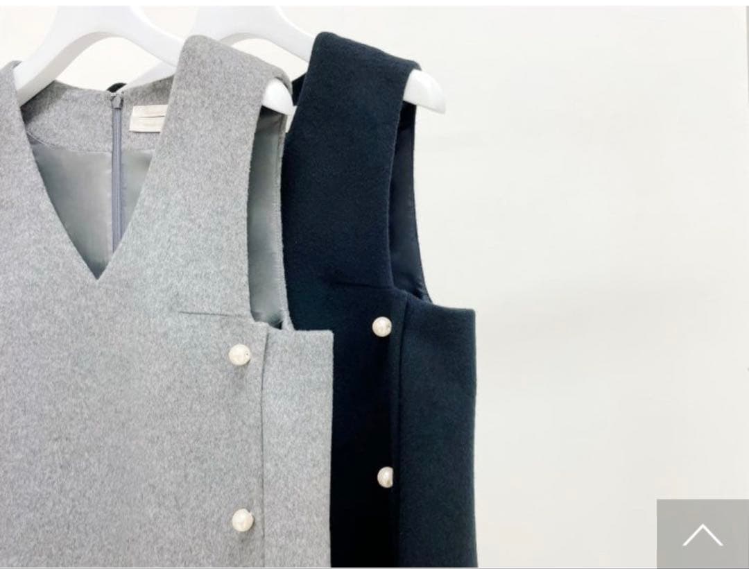 【クリーニング済・美品】アベニールエトワール パールボタンジャンパースカート