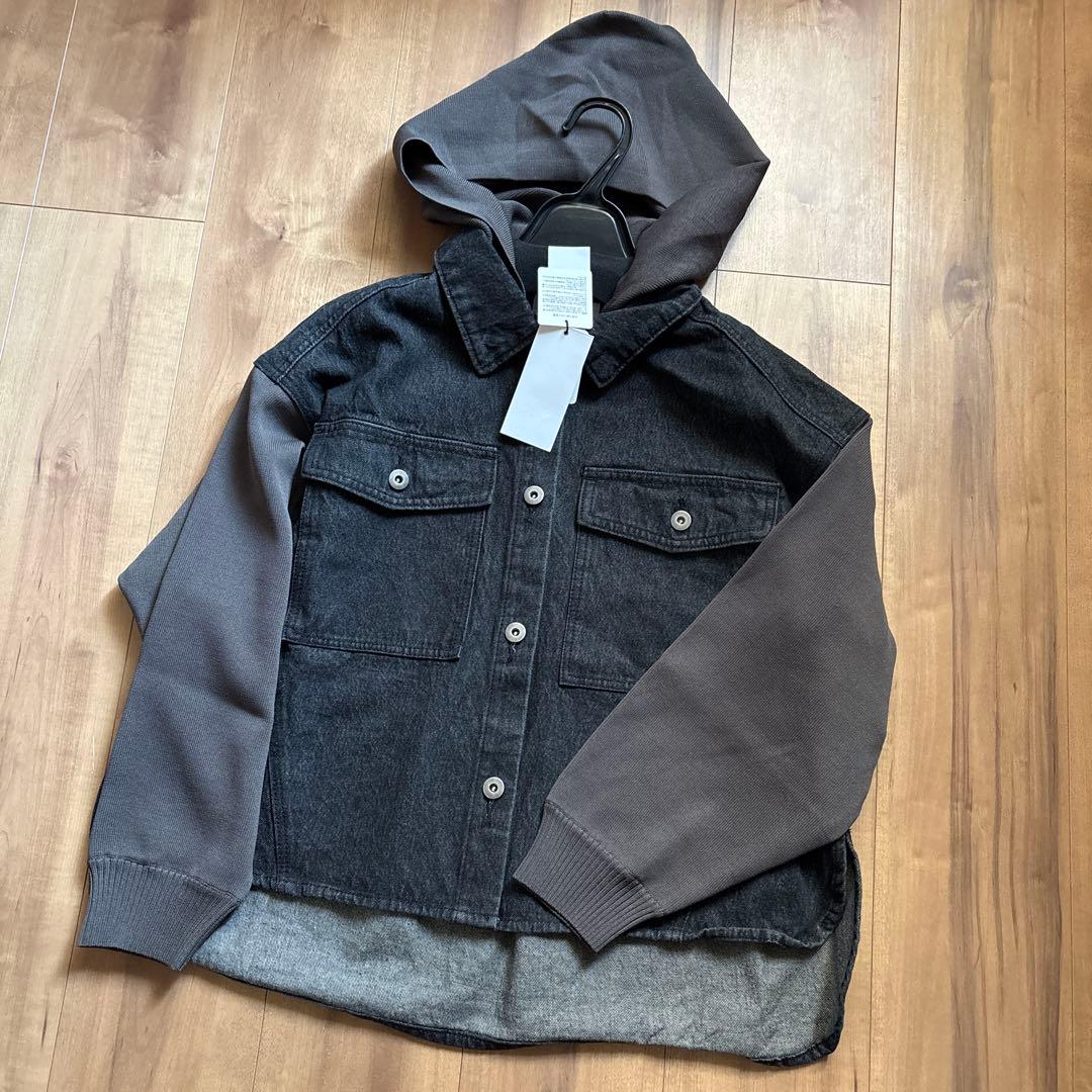 新品　vin 定価¥2万2000円　2way ニットドッキングデニムジャケット