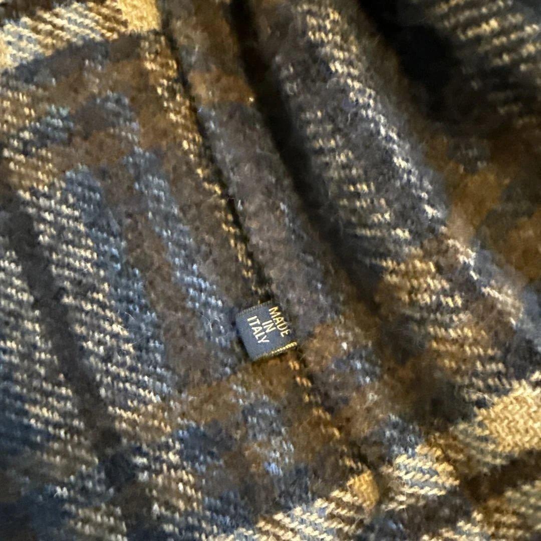 ラルディーニ 青系チェック テーラードジャケット