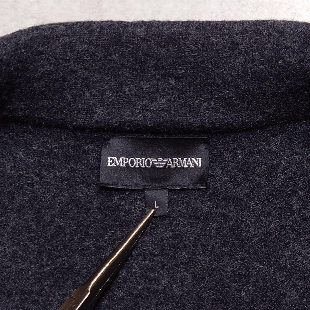 EMPORIO ARMANI レザーベルト付ウールコート L