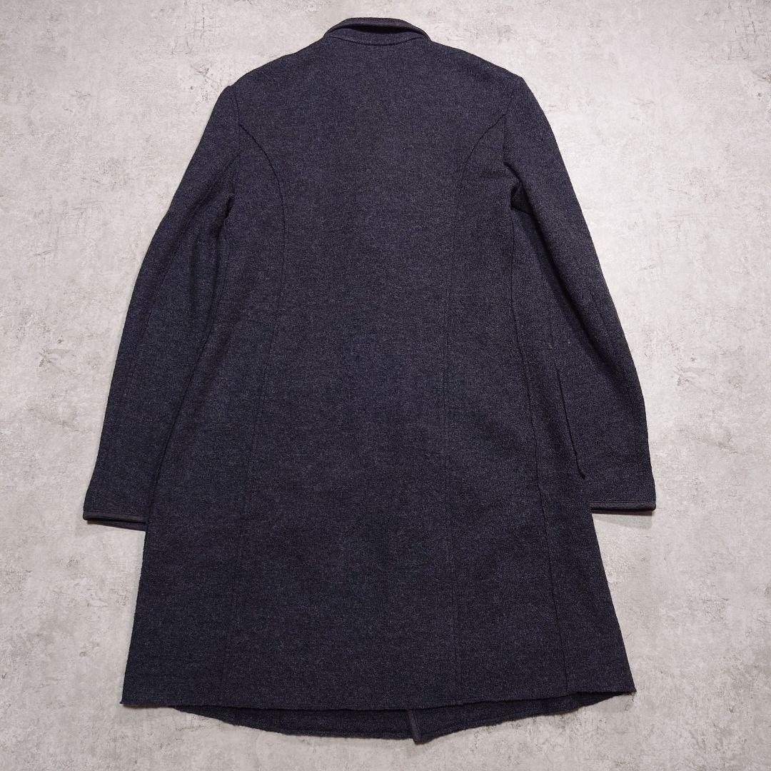 EMPORIO ARMANI レザーベルト付ウールコート L