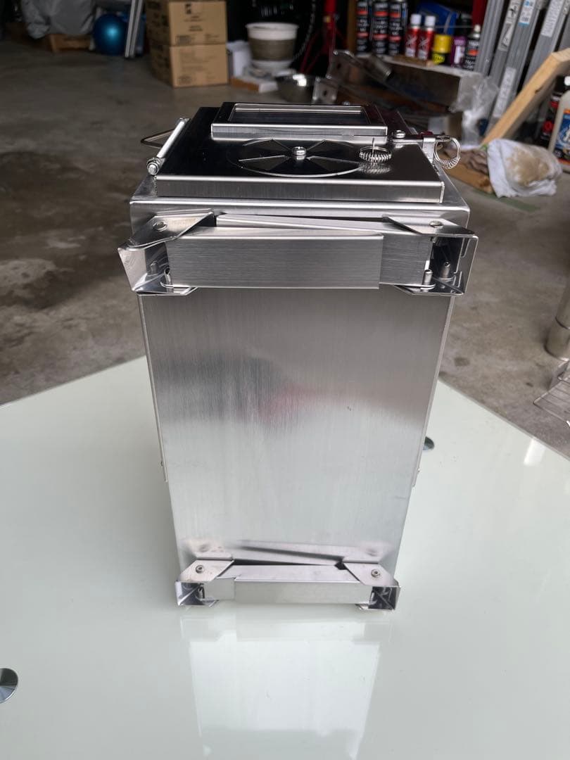 訳あり品 薪ストーブ 3面ガラス ステンレス アウトドア キャンプ 新品未使用