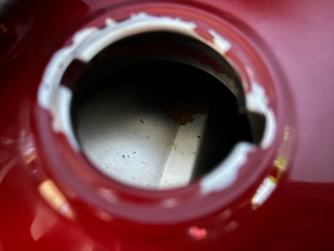 SARU36　バイクタンク 赤 ストライプデザイン　sr400