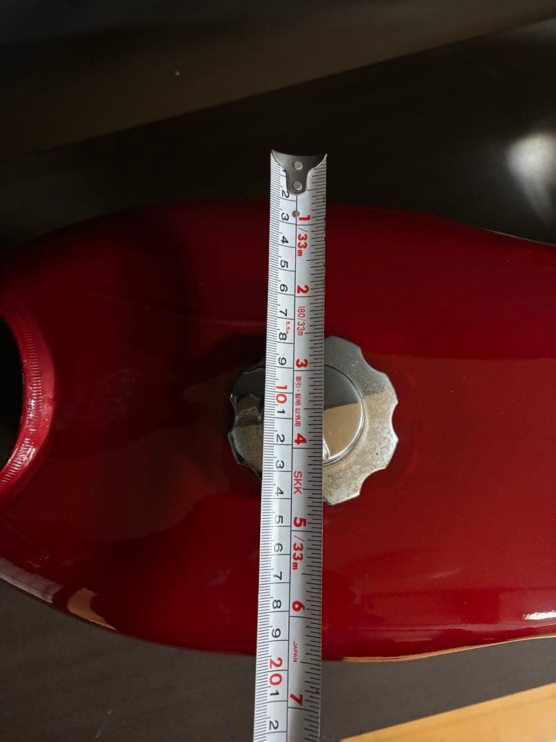 SARU36　バイクタンク 赤 ストライプデザイン　sr400