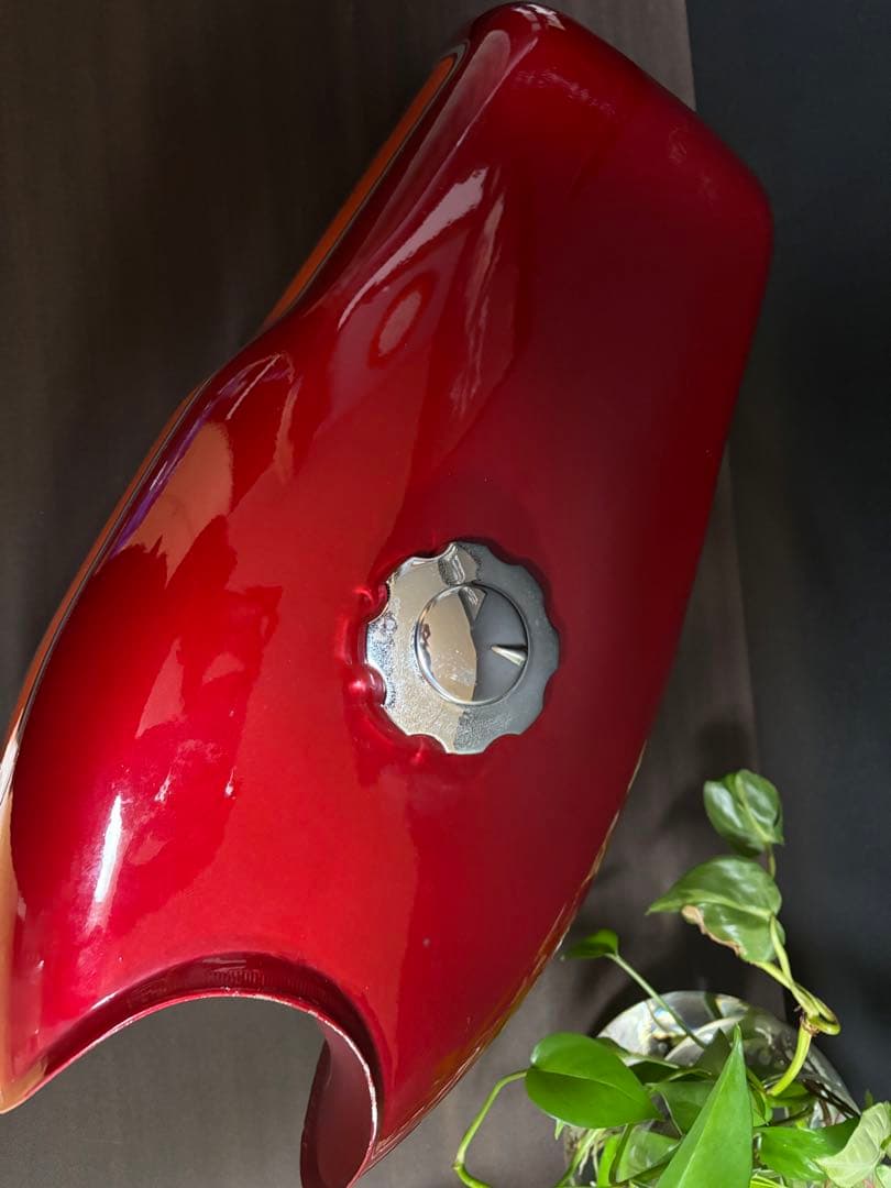 SARU36　バイクタンク 赤 ストライプデザイン　sr400