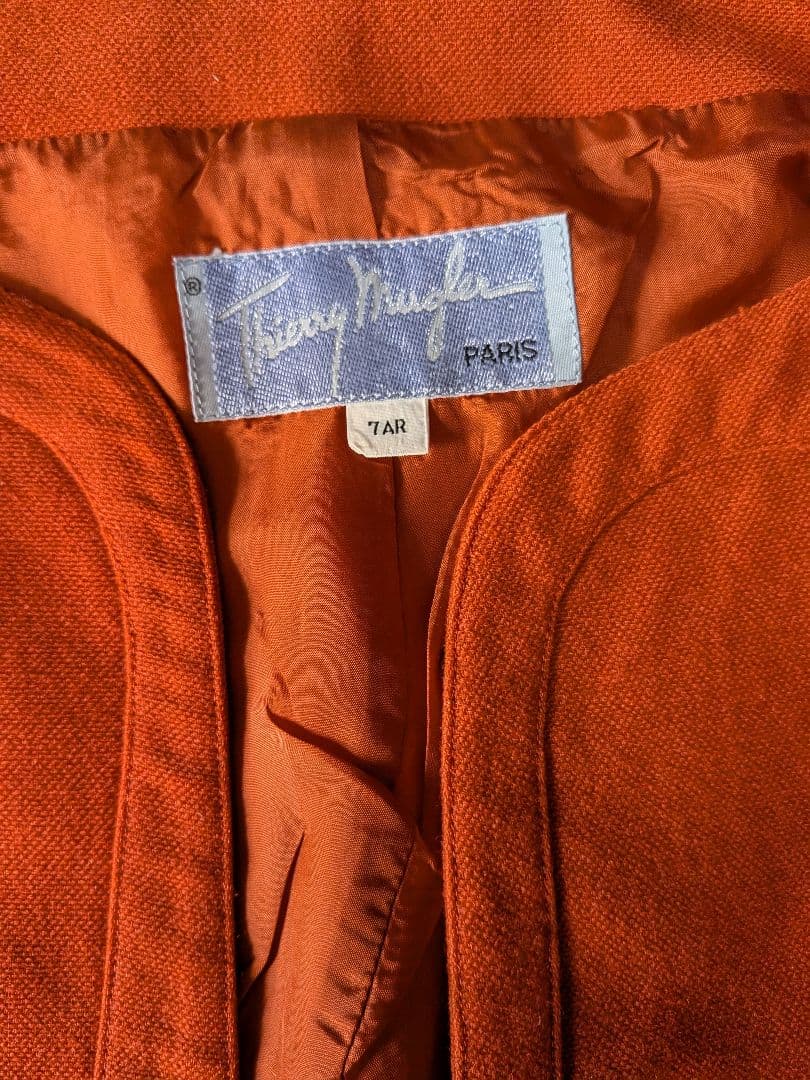 Thierry Mugler ノーカラーデザインジャケット 80s90s