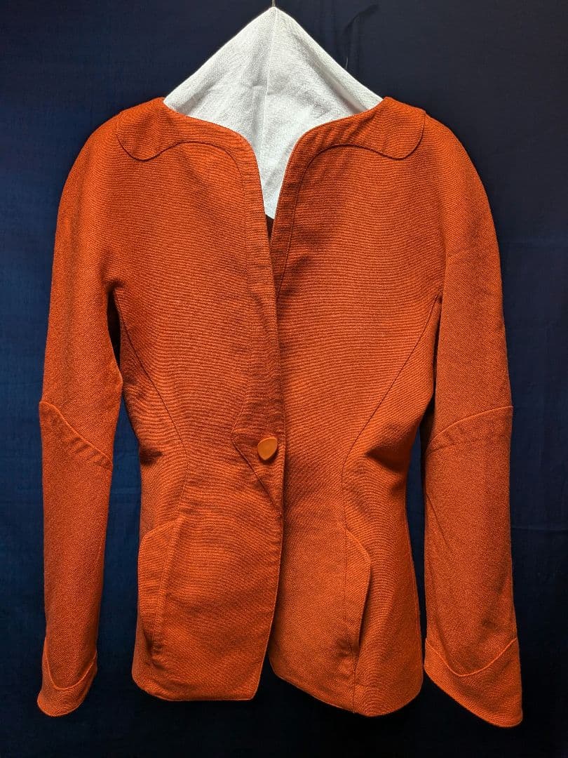 Thierry Mugler ノーカラーデザインジャケット 80s90s