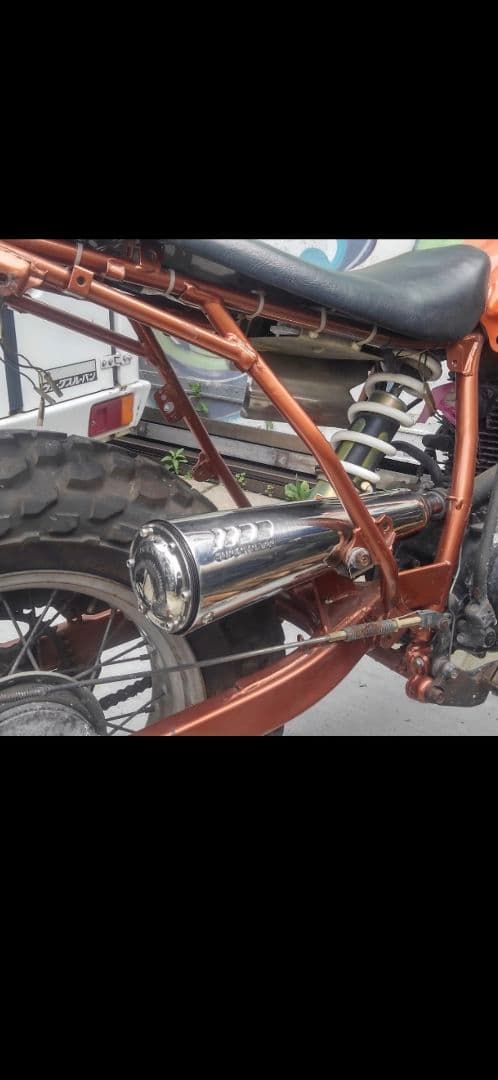 TW200　スーパートラップ　スリップオンマフラー　エキマニ付き